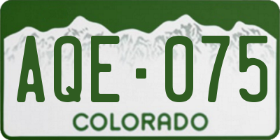 CO license plate AQE075