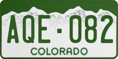 CO license plate AQE082