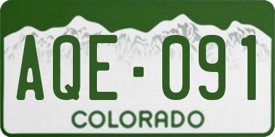 CO license plate AQE091