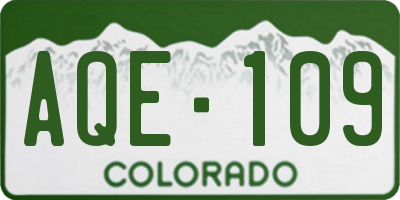 CO license plate AQE109