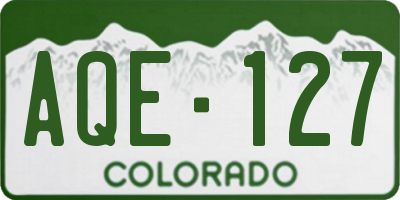 CO license plate AQE127