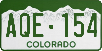CO license plate AQE154