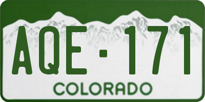 CO license plate AQE171