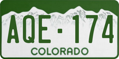 CO license plate AQE174