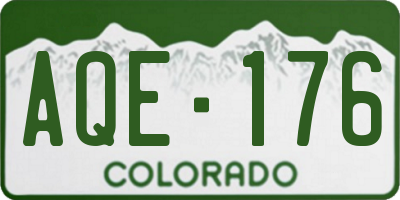 CO license plate AQE176