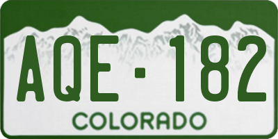 CO license plate AQE182