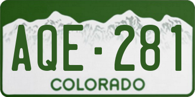 CO license plate AQE281