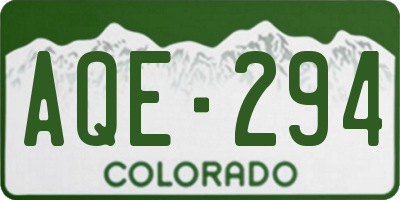 CO license plate AQE294
