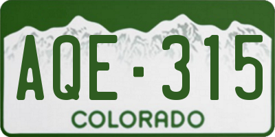 CO license plate AQE315