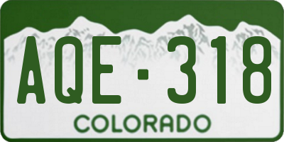CO license plate AQE318