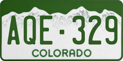 CO license plate AQE329
