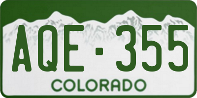 CO license plate AQE355