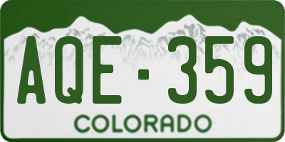 CO license plate AQE359