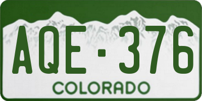 CO license plate AQE376