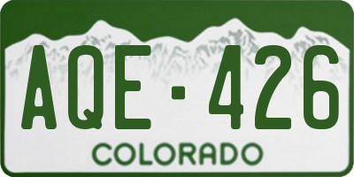 CO license plate AQE426