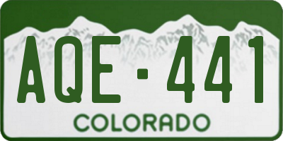 CO license plate AQE441