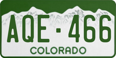 CO license plate AQE466