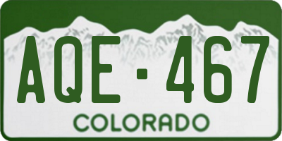 CO license plate AQE467