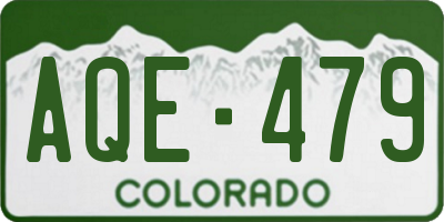 CO license plate AQE479