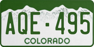 CO license plate AQE495