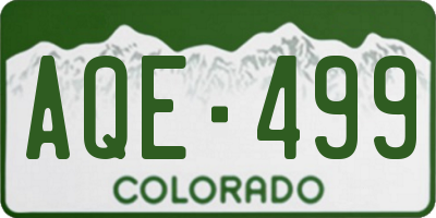 CO license plate AQE499