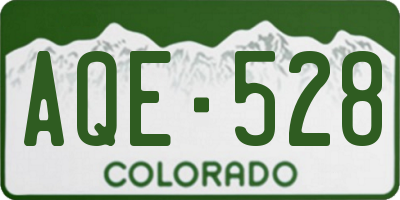 CO license plate AQE528