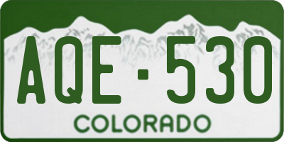 CO license plate AQE530