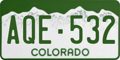 CO license plate AQE532