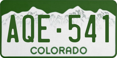 CO license plate AQE541