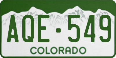 CO license plate AQE549