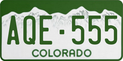 CO license plate AQE555
