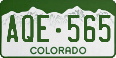 CO license plate AQE565