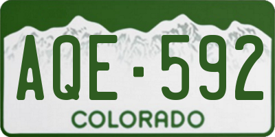 CO license plate AQE592