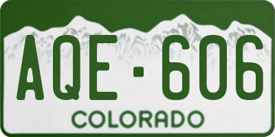 CO license plate AQE606