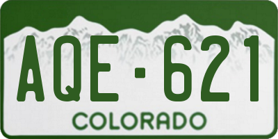 CO license plate AQE621