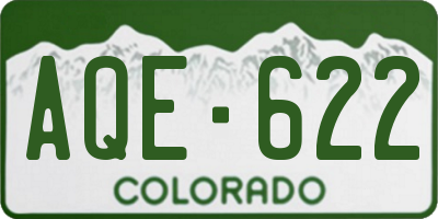 CO license plate AQE622