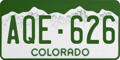 CO license plate AQE626