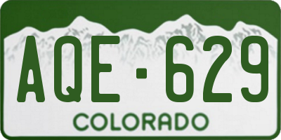 CO license plate AQE629