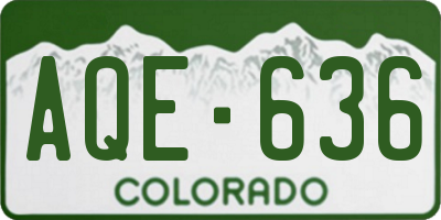 CO license plate AQE636