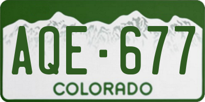 CO license plate AQE677
