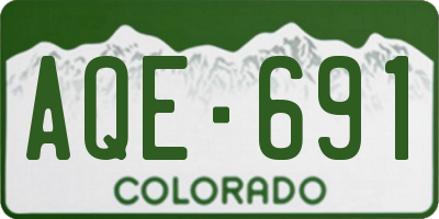 CO license plate AQE691