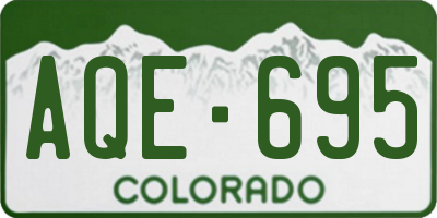 CO license plate AQE695