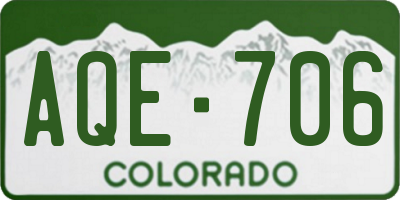 CO license plate AQE706