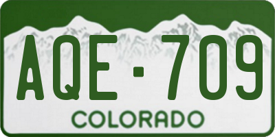 CO license plate AQE709