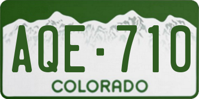 CO license plate AQE710