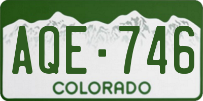 CO license plate AQE746