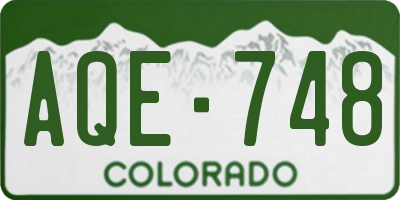 CO license plate AQE748