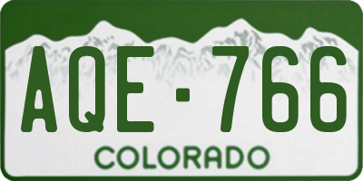 CO license plate AQE766