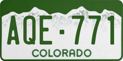 CO license plate AQE771
