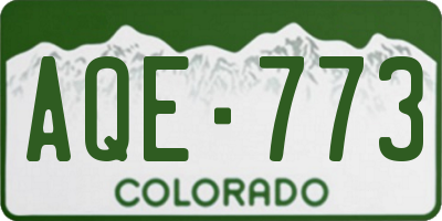 CO license plate AQE773